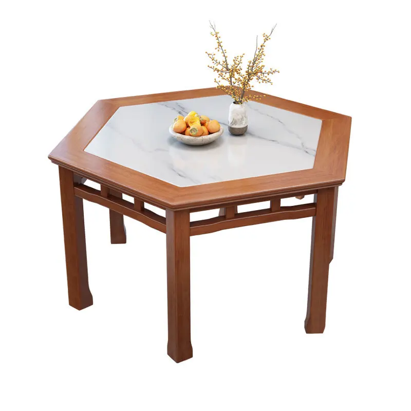 Hexagonal table Solid wood dining table Chair, restaurant, new Chinese antique log
Hexagonal table Solid wood dining table Chair, restaurant, new Chinese antique log