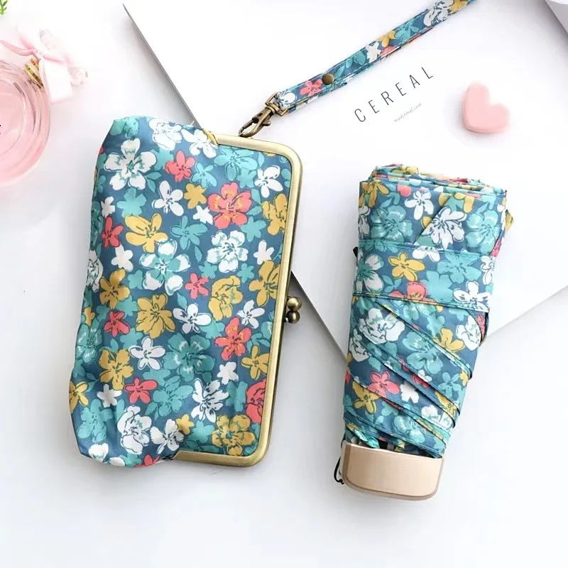 NEW 5-Folding Capsule Umbrella UV Shade Vinyl Umbrella Summer Women Floral Pocket Sun Umbrella Mini Sun Umbrella w/Storage Bag
NEW 5-Folding Capsule Umbrella UV Shade Vinyl Umbrella Summer Women Floral Pocket Sun Umbrella Mini Sun Umbrella w/Storage Bag