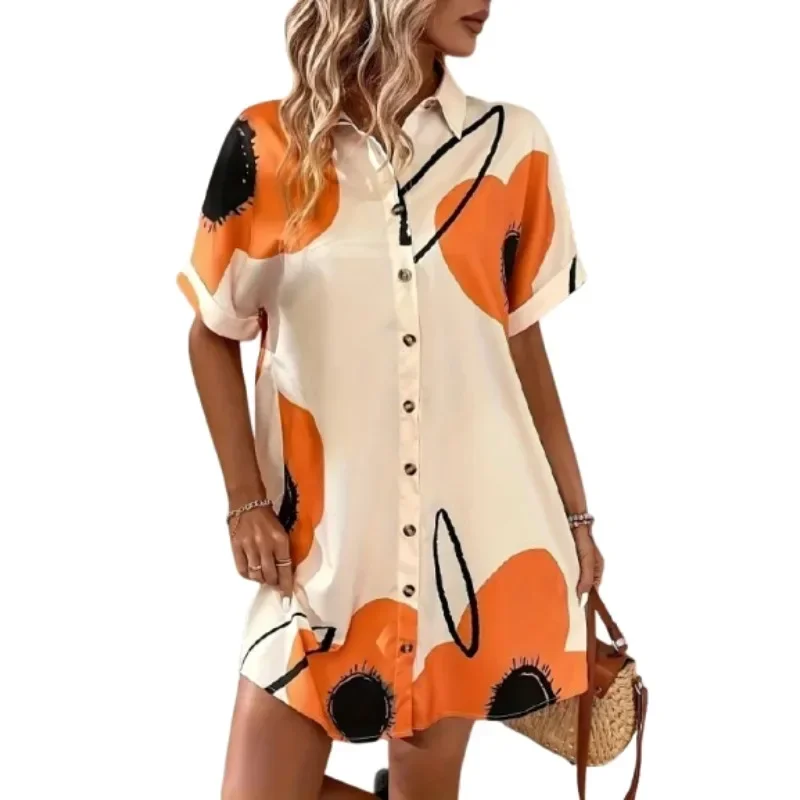 Женское модное платье размера плюс 1XL-5XL, женское модное удобное платье-рубашка с принтом спереди и пуговицами, подходящее для поездок на работу
Женское модное платье размера плюс 1XL-5XL, женское модное удобное платье-рубашка с принтом спереди и пуговицами, подходящее для поездок на работу