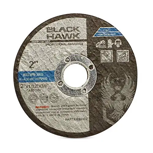 2" Metal Cut Off Wheels for Die Grinders, 1/32" Thick, 3/8" Arbor, 10-Pack Fast Cutting
2" Metal Cut Off Wheels for Die Grinders, 1/32" Thick, 3/8" Arbor, 10-Pack Fast Cutting