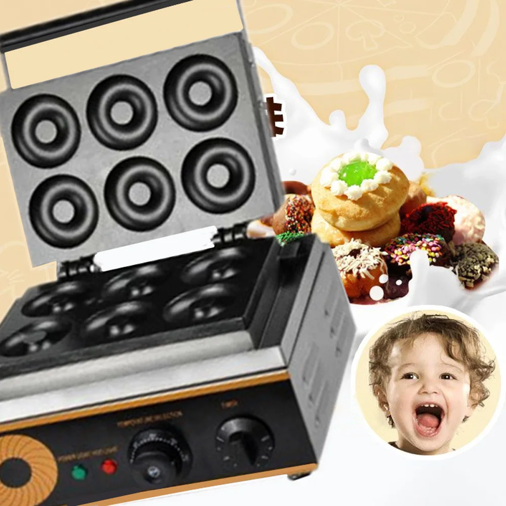 Commercial six grid donut machine electric cake machine round cake machine donut scones non-stick
Commercial six grid donut machine electric cake machine round cake machine donut scones non-stick