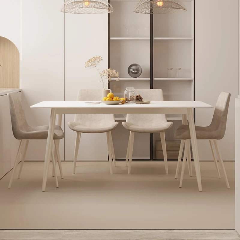 White slate dining table household light luxury modern simple small apartment high-end cream style dining table and chair combin
White slate dining table household light luxury modern simple small apartment high-end cream style dining table and chair combin