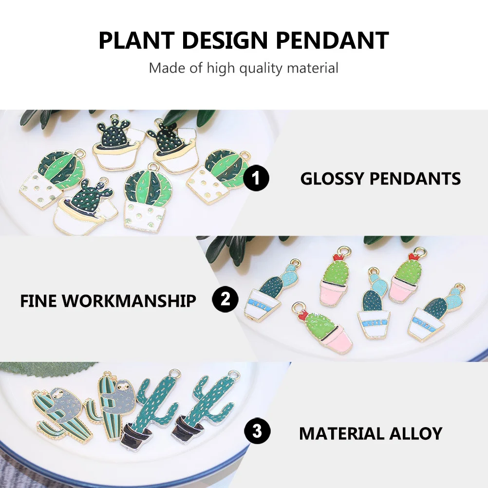10pcs Cartoon Cactus Alloy Keychain Charms Glossy Durable Pendant Keychain Cool Gift Bag Hanging Accessory Plant Design
10pcs Cartoon Cactus Alloy Keychain Charms Glossy Durable Pendant Keychain Cool Gift Bag Hanging Accessory Plant Design