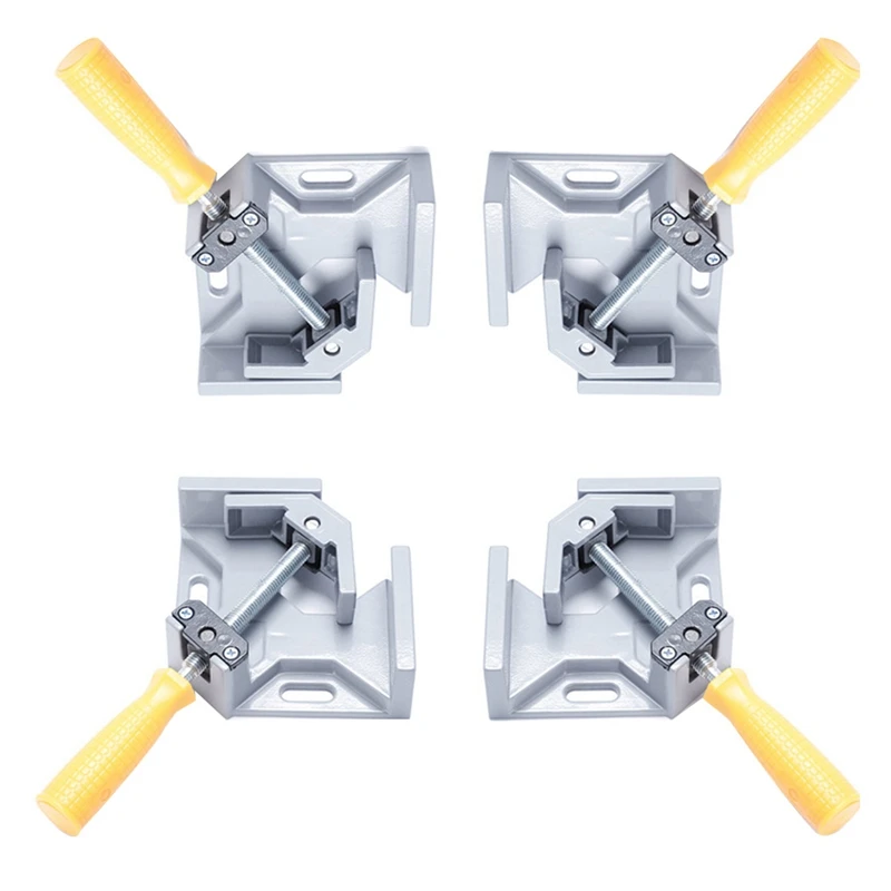 ABYN-Right Angle Clamp, 4-Pack Single Handle 90° Aluminum Alloy Corner Clamp , Right Angle Clip Clamp Tool Woodworking
ABYN-Right Angle Clamp, 4-Pack Single Handle 90° Aluminum Alloy Corner Clamp , Right Angle Clip Clamp Tool Woodworking