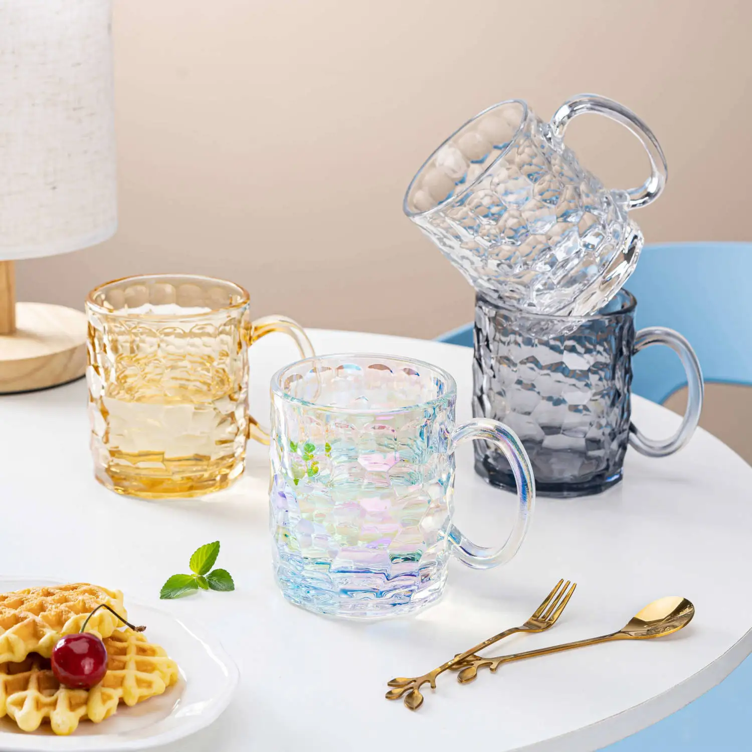 6 Pack Ice Pattern Beer Glasses Large Eared Mug Handle Cup for Milk And Breakfast Beer Drinking Clear Glass round Shape Cups
6 Pack Ice Pattern Beer Glasses Large Eared Mug Handle Cup for Milk And Breakfast Beer Drinking Clear Glass round Shape Cups