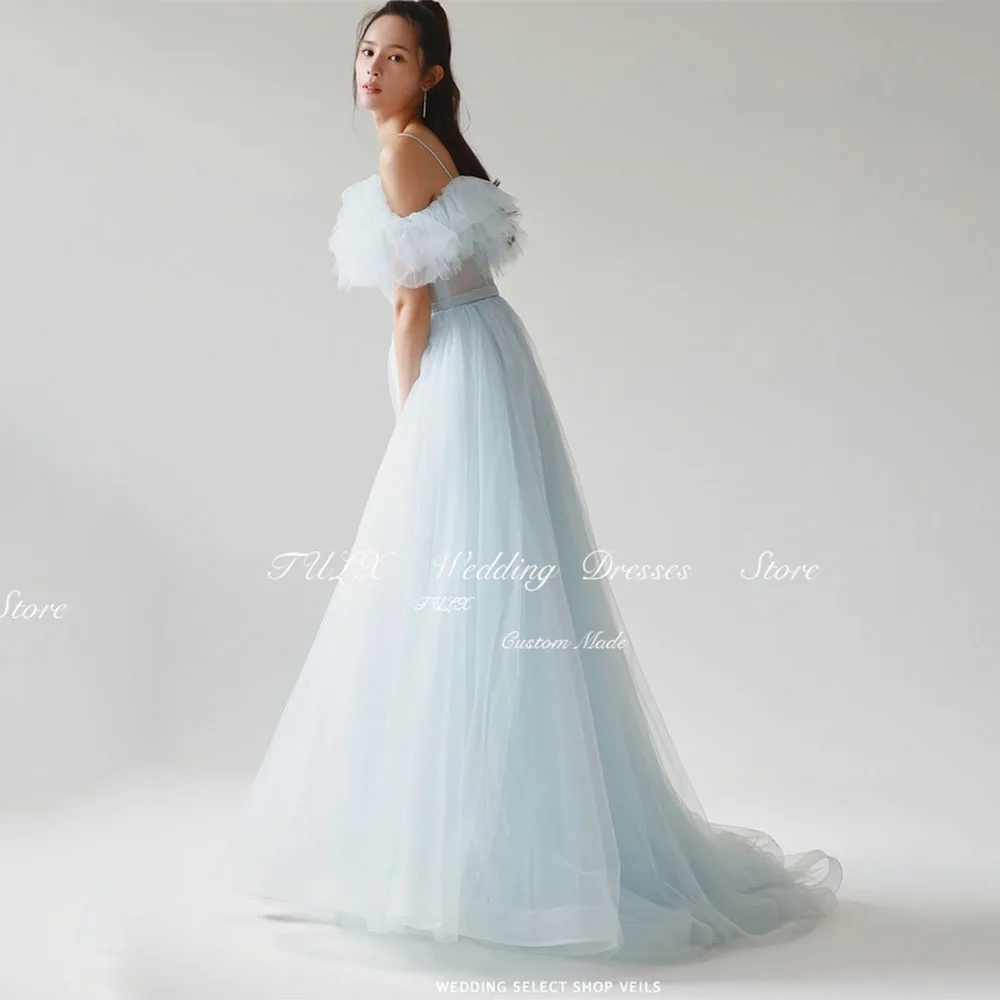 TULX Fairy Light Blue Korea Wedding Dress Women Photo Shoot Straps Off Shoulder Evening Dress A Line Bridesmaid Dress Custom
TULX Fairy Light Blue Korea Wedding Dress Women Photo Shoot Straps Off Shoulder Evening Dress A Line Bridesmaid Dress Custom