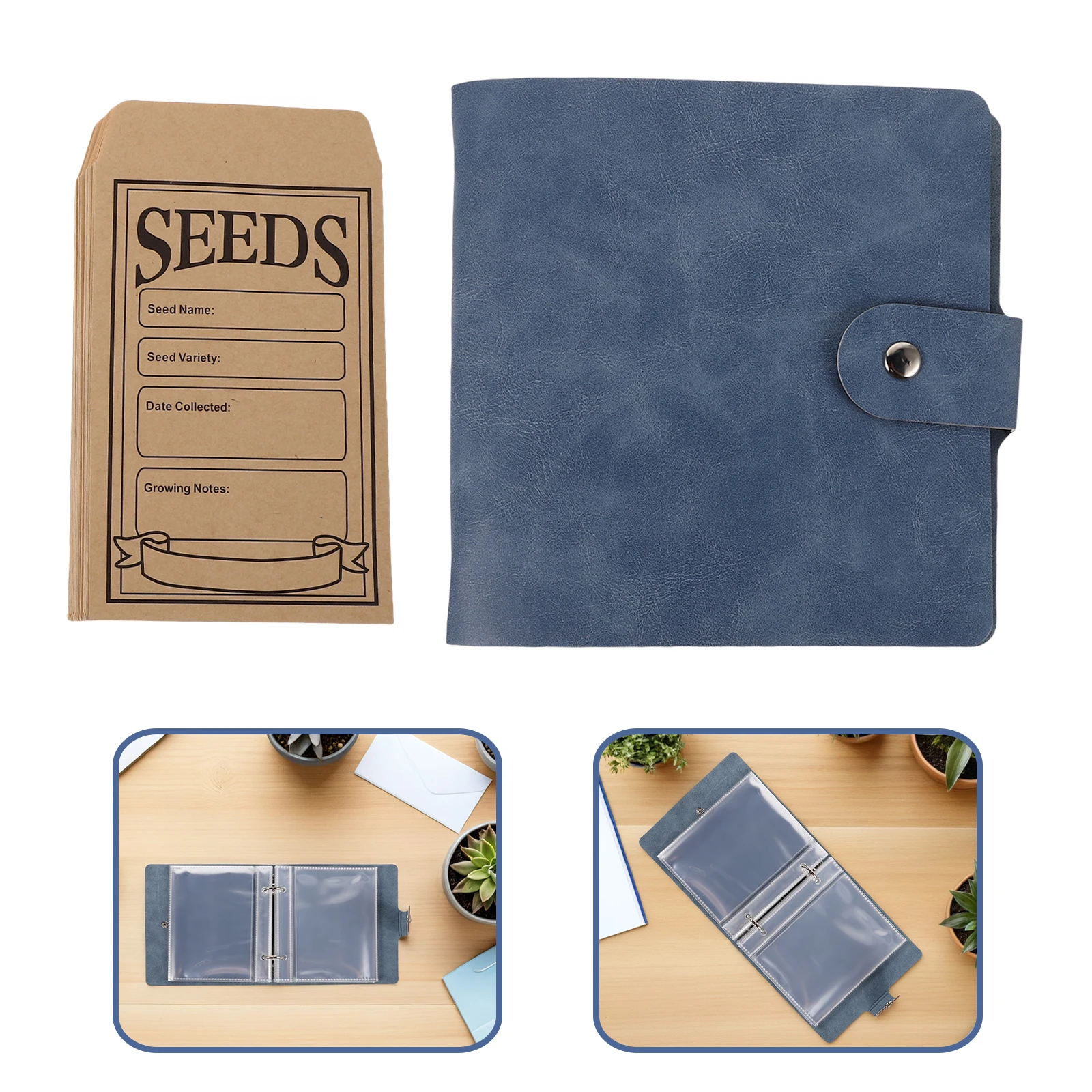 2 pcs Large Capacity Storage Organizer Binder Pu Cover For Flower Seed Keeper Garden Seed Book Vegetable Packet
2 pcs Large Capacity Storage Organizer Binder Pu Cover For Flower Seed Keeper Garden Seed Book Vegetable Packet