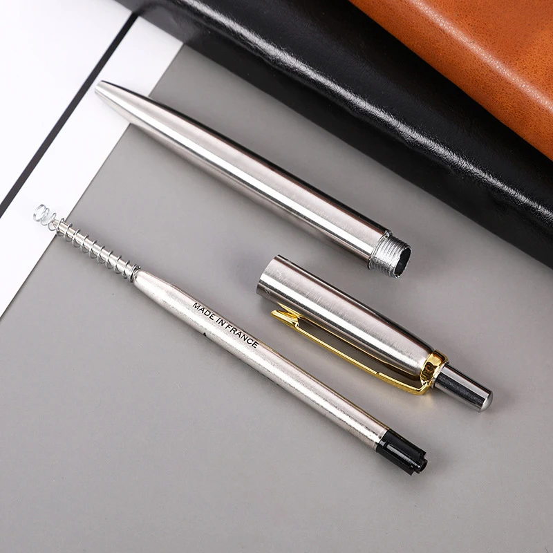 Stainless Steel Color Metal Ballpoint Pen 1 Piece Retractable Press Signature Pen for Home Business Writing
Stainless Steel Color Metal Ballpoint Pen 1 Piece Retractable Press Signature Pen for Home Business Writing