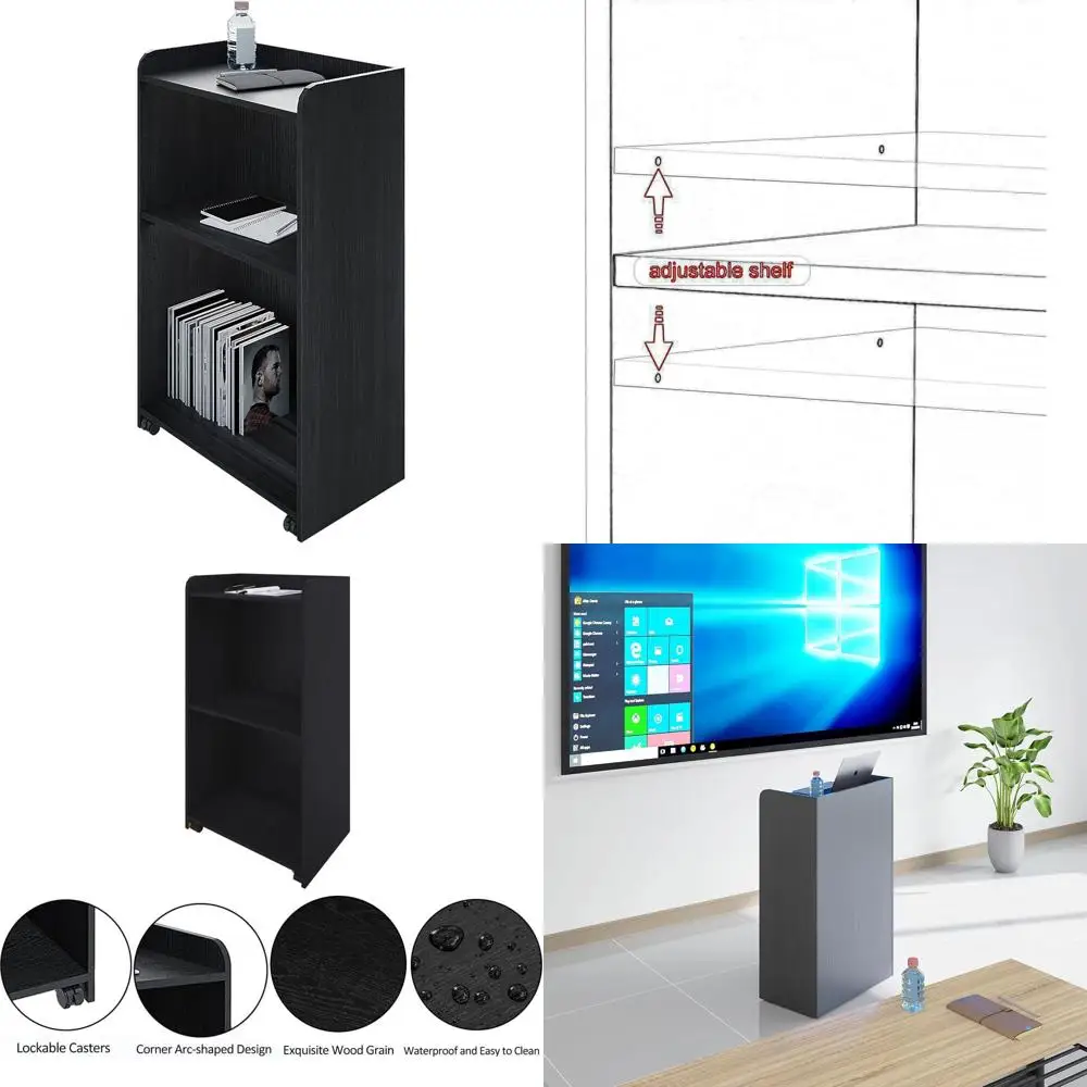 Портативная церковная трибуна на колесах, подходит для лекционных стендов, классов и выставочных стендов, с полками для хранения, черная
Портативная церковная трибуна на колесах, подходит для лекционных стендов, классов и выставочных стендов, с полками для хранения, черная