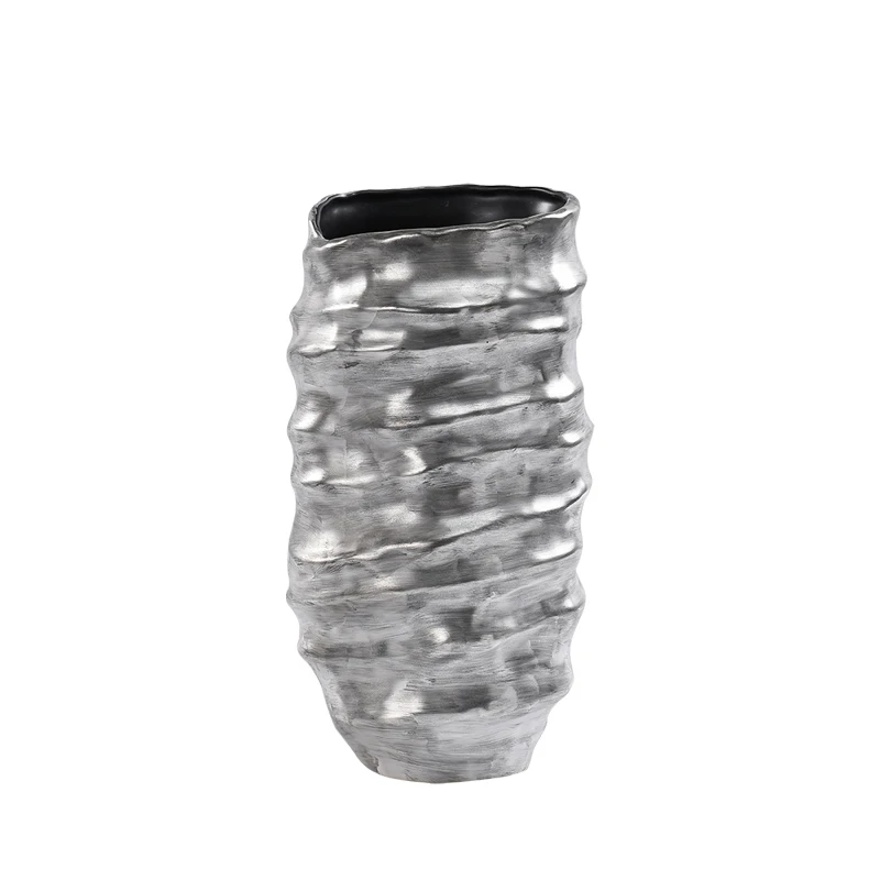 Jingdezhen modern minimalist silver floor vase living room creative ornaments model room decorative ceramic flower arranging
Jingdezhen modern minimalist silver floor vase living room creative ornaments model room decorative ceramic flower arranging