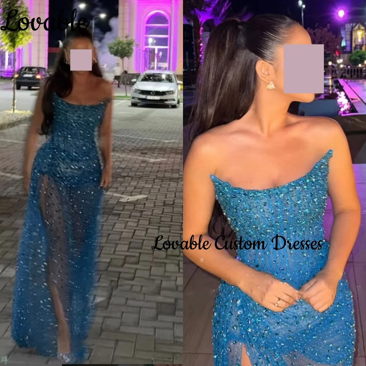 Customize Formal Dresses A-Line Split Strapless Women'S Evening Dresses Floor-Length Beadings Zipper Up Wedding Party Dress
Customize Formal Dresses A-Line Split Strapless Women'S Evening Dresses Floor-Length Beadings Zipper Up Wedding Party Dress
