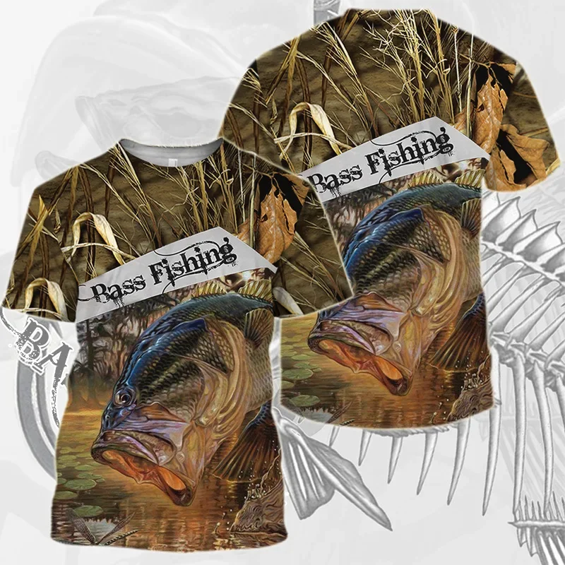2025 Bass Fishing T-Shirts 3D Outdoor Men's Short Sleeve T Shirt Summer Fashion Fish Lovers Apparel Breathable Angling Clothing
2025 Bass Fishing T-Shirts 3D Outdoor Men's Short Sleeve T Shirt Summer Fashion Fish Lovers Apparel Breathable Angling Clothing