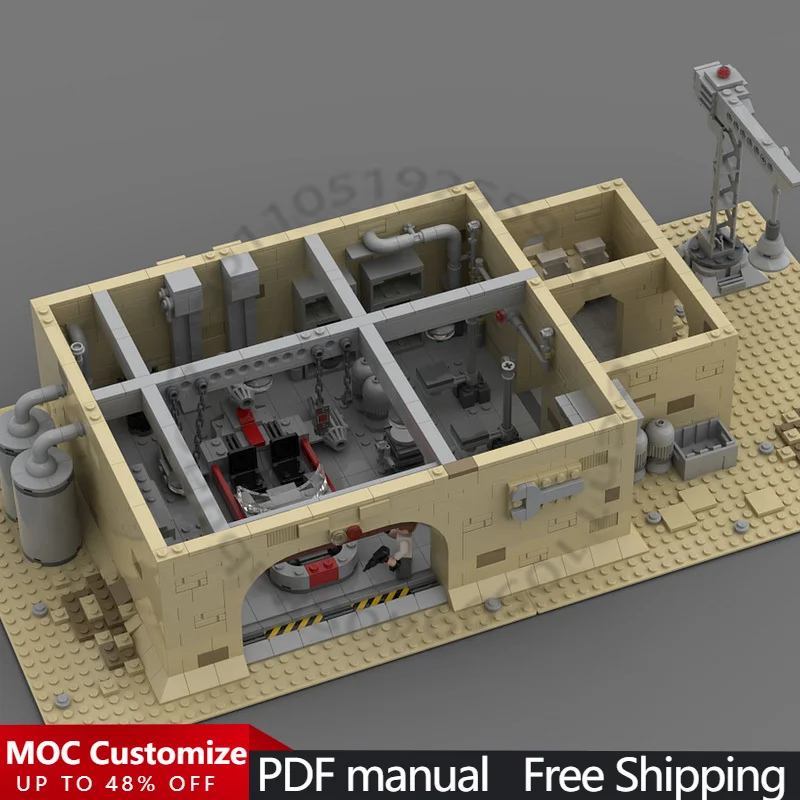 Набор для сборки MOC «Мастерская по ремонту звездолетов Мос Эйсли» на планете пустыни, 1673 детали, модульная конструкция, DIY, подарок для мальчиков на праздники
Набор для сборки MOC «Мастерская по ремонту звездолетов Мос Эйсли» на планете пустыни, 1673 детали, модульная конструкция, DIY, подарок для мальчиков на праздники