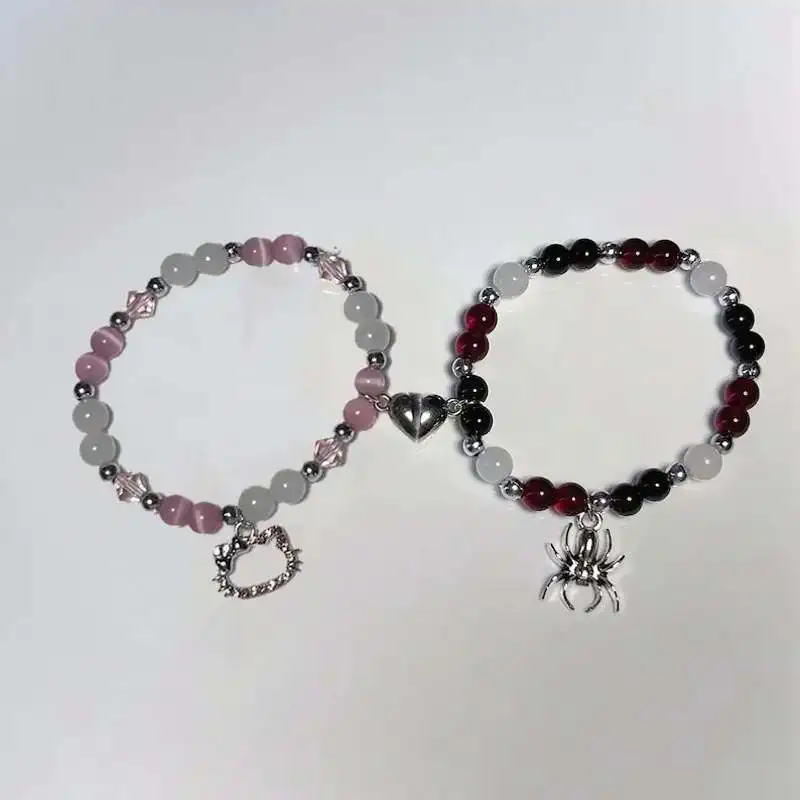 Halloween Spider Hello Beads Charm Bracelets For Women Heart Magnetic Matching Couple Bracelets Girls Festival Jewelry Gifts
Halloween Spider Hello Beads Charm Bracelets For Women Heart Magnetic Matching Couple Bracelets Girls Festival Jewelry Gifts