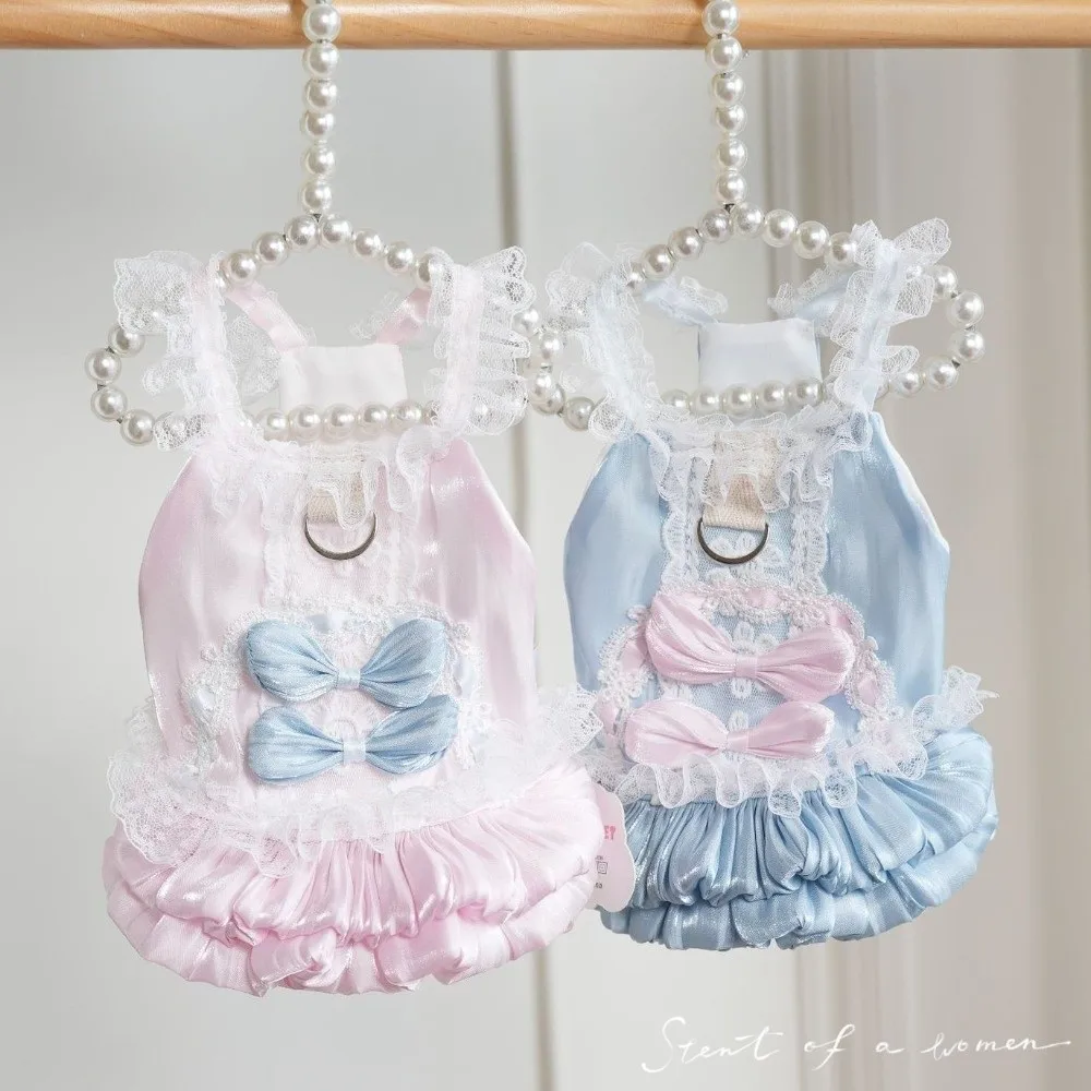 Korean Sweet Dog Princess Dress Bow Knot Romantic Dog Puff Skirt Lace Strap Comfortable Pet Lace Dress Outdoors Activities
Korean Sweet Dog Princess Dress Bow Knot Romantic Dog Puff Skirt Lace Strap Comfortable Pet Lace Dress Outdoors Activities