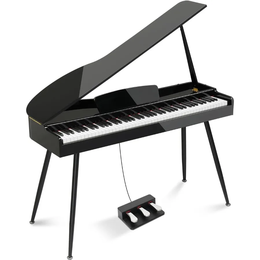 Цифровое пианино с 88 взвешенными клавишами, складная клавиатура, съемная подставка для нот, черное, для начинающих, со стереозвуком
Цифровое пианино с 88 взвешенными клавишами, складная клавиатура, съемная подставка для нот, черное, для начинающих, со стереозвуком