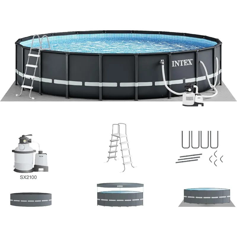 Intex 26333EH Ultra XTR Deluxe Above Ground Swimming Pool Set: 20ft x 48in – Includes 2100 GPH Cartridge Sand Filter Pump
Intex 26333EH Ultra XTR Deluxe Above Ground Swimming Pool Set: 20ft x 48in – Includes 2100 GPH Cartridge Sand Filter Pump