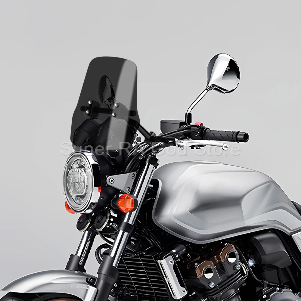 For Honda CB400 SUPER FOUR Adventure motorcycle front windshield with 12mm navigation bracket tube
For Honda CB400 SUPER FOUR Adventure motorcycle front windshield with 12mm navigation bracket tube