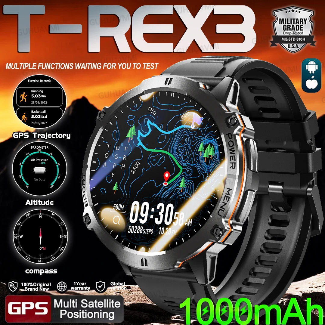 2025 Взрослые T-Rex 3 10 АТМ Водонепроницаемые Смарт-часы для плавания Батарея 1000 мАч Большой Размер Компас Высотомер HD Вызов Мужские Спортивные Смарт-часы
2025 Взрослые T-Rex 3 10 АТМ Водонепроницаемые Смарт-часы для плавания Батарея 1000 мАч Большой Размер Компас Высотомер HD Вызов Мужские Спортивные Смарт-часы