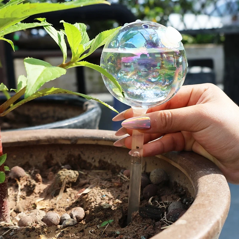Plant Watering Globe Rainbow Color Self Watering Glass Bulb Automatic Drip Irrigation Supplies Garden Insert Water Device
Plant Watering Globe Rainbow Color Self Watering Glass Bulb Automatic Drip Irrigation Supplies Garden Insert Water Device