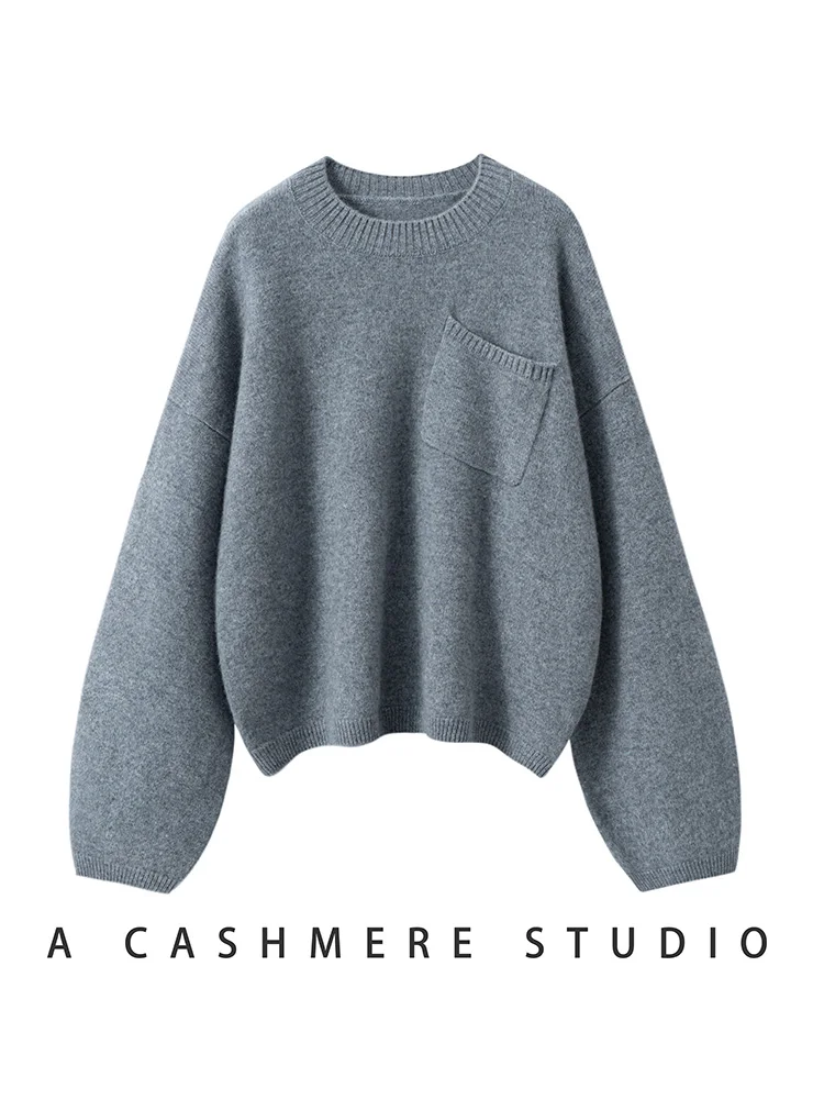 CHICUU Women Cashmere Sweater O-neck Pocket Casual Style Pullover Luxury 100% Cashmere Knitwear Autumn Winter Tops
CHICUU Women Cashmere Sweater O-neck Pocket Casual Style Pullover Luxury 100% Cashmere Knitwear Autumn Winter Tops