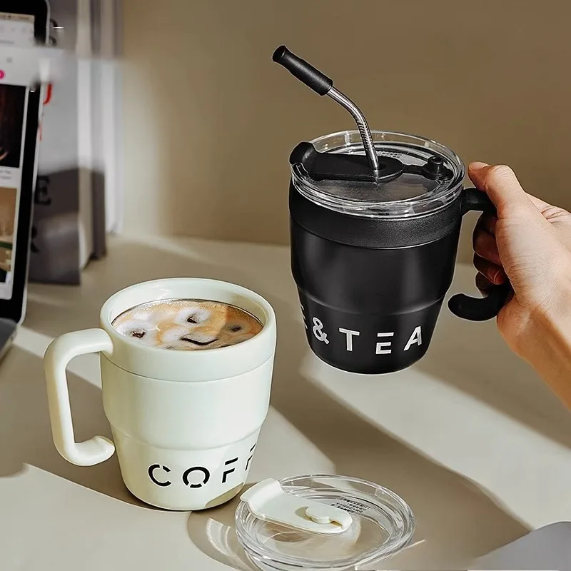 480ML Coffee Mug With Straw Stainless Steel for Thermal Insulation for Home Office And Car Drinking Portable Milk Tea Bottle
480ML Coffee Mug With Straw Stainless Steel for Thermal Insulation for Home Office And Car Drinking Portable Milk Tea Bottle