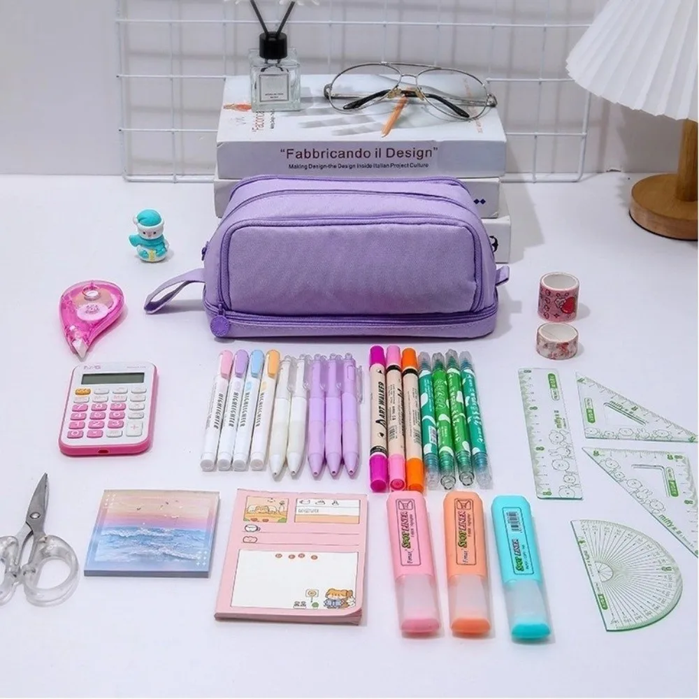 Large Capacity Pencil Case Solid Color Multi-layer Students Pencil Pouch Ins Multifunctional Pen Storage Bag Students
Large Capacity Pencil Case Solid Color Multi-layer Students Pencil Pouch Ins Multifunctional Pen Storage Bag Students