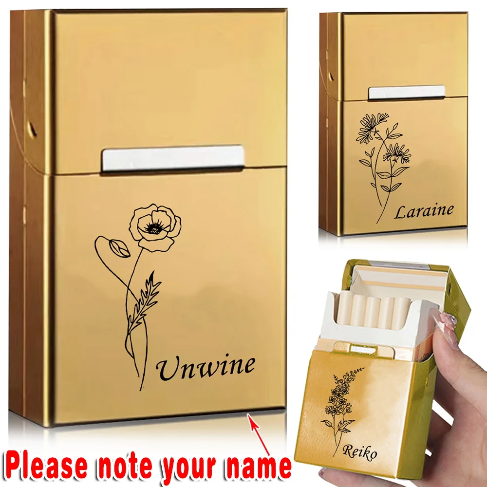 Customized Name Metal Cigarette Case Tobacco Pack Holder Slim Cigar Organizer Box Aluminum Protective Cover Smoking Accessory
Customized Name Metal Cigarette Case Tobacco Pack Holder Slim Cigar Organizer Box Aluminum Protective Cover Smoking Accessory