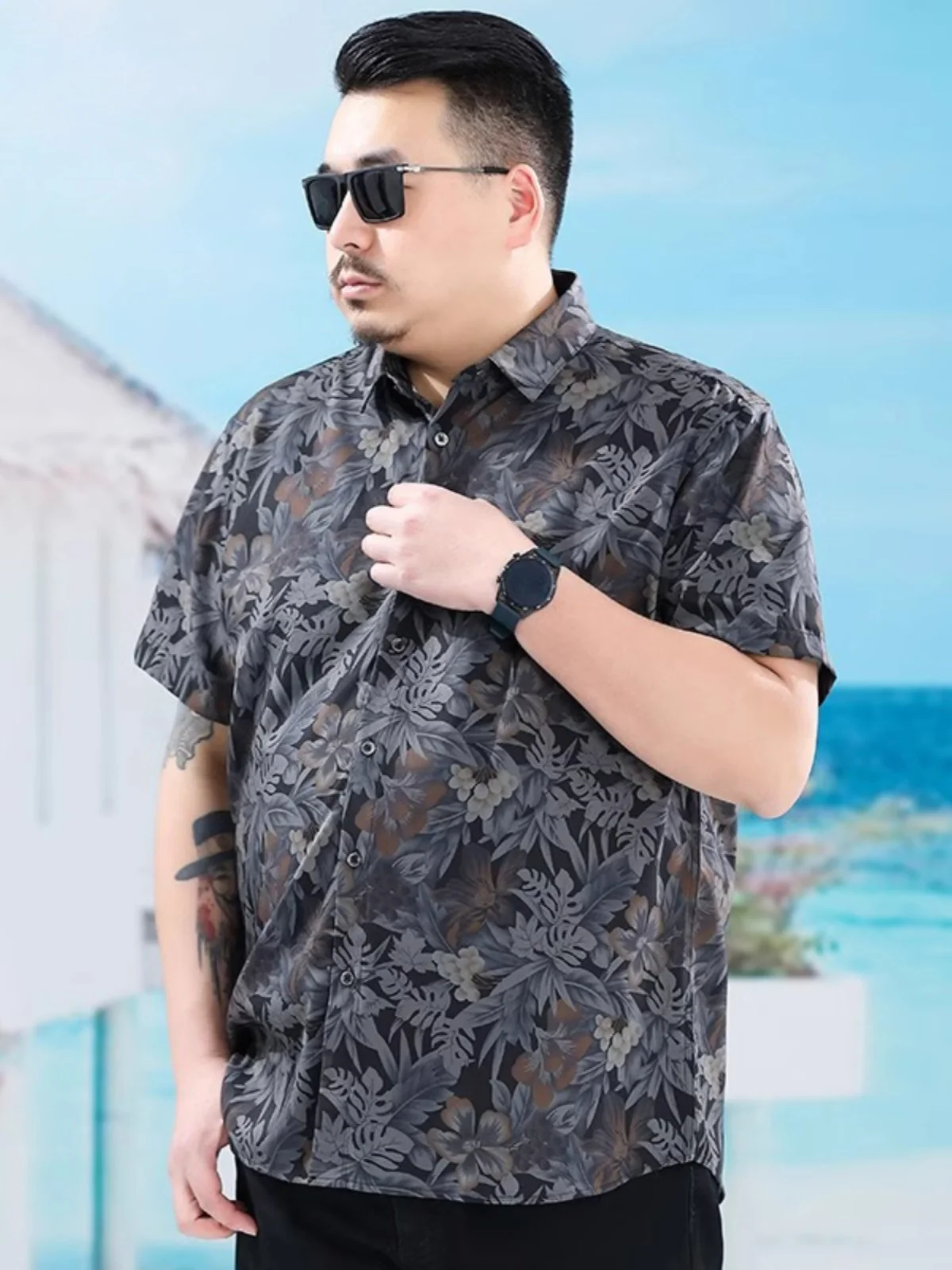 Loose Fit Summer Casual irt Men's ort Sve Thin Floral Print Comfortable plus Size Youth Faion Wear Resistant
Loose Fit Summer Casual irt Men's ort Sve Thin Floral Print Comfortable plus Size Youth Faion Wear Resistant