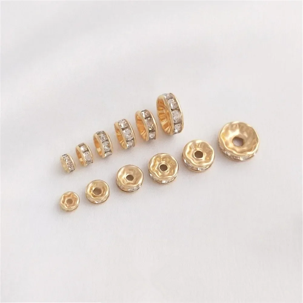14K Gold Plated Drill ring zircon spacer hand beaded diy crystal bracelet pearl necklace spacer accessories
14K Gold Plated Drill ring zircon spacer hand beaded diy crystal bracelet pearl necklace spacer accessories