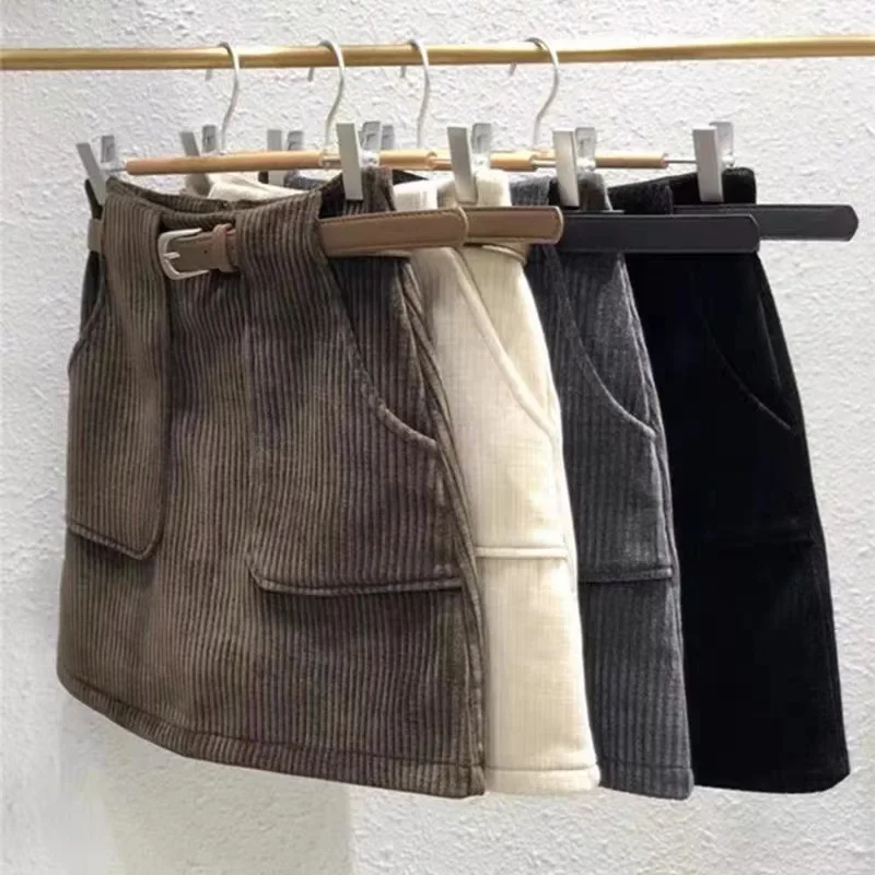 Skirt Girls Autumn Winter New Corduroy Plush Elastic Waist Soild Striped Childrens Clothing Ventilate Soft Fashion
Skirt Girls Autumn Winter New Corduroy Plush Elastic Waist Soild Striped Childrens Clothing Ventilate Soft Fashion