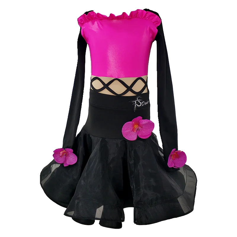 Kids Latin Dance Performance Outfit Girls Hot Pink Crisscross Top Floral Decor Shiny Tulle Skirt Salsa Tango Ballroom Costume
Kids Latin Dance Performance Outfit Girls Hot Pink Crisscross Top Floral Decor Shiny Tulle Skirt Salsa Tango Ballroom Costume
