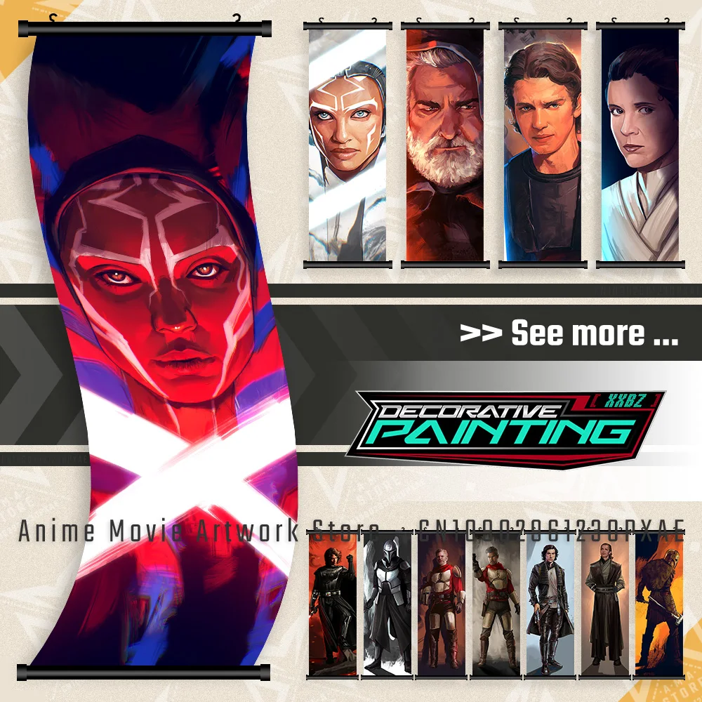 Classic Star Wars Resistance Movie Home Decoration Ahsoka Tano Figures Wall Art Hanging Painting Scrolls Picture Canvas Poster
Classic Star Wars Resistance Movie Home Decoration Ahsoka Tano Figures Wall Art Hanging Painting Scrolls Picture Canvas Poster