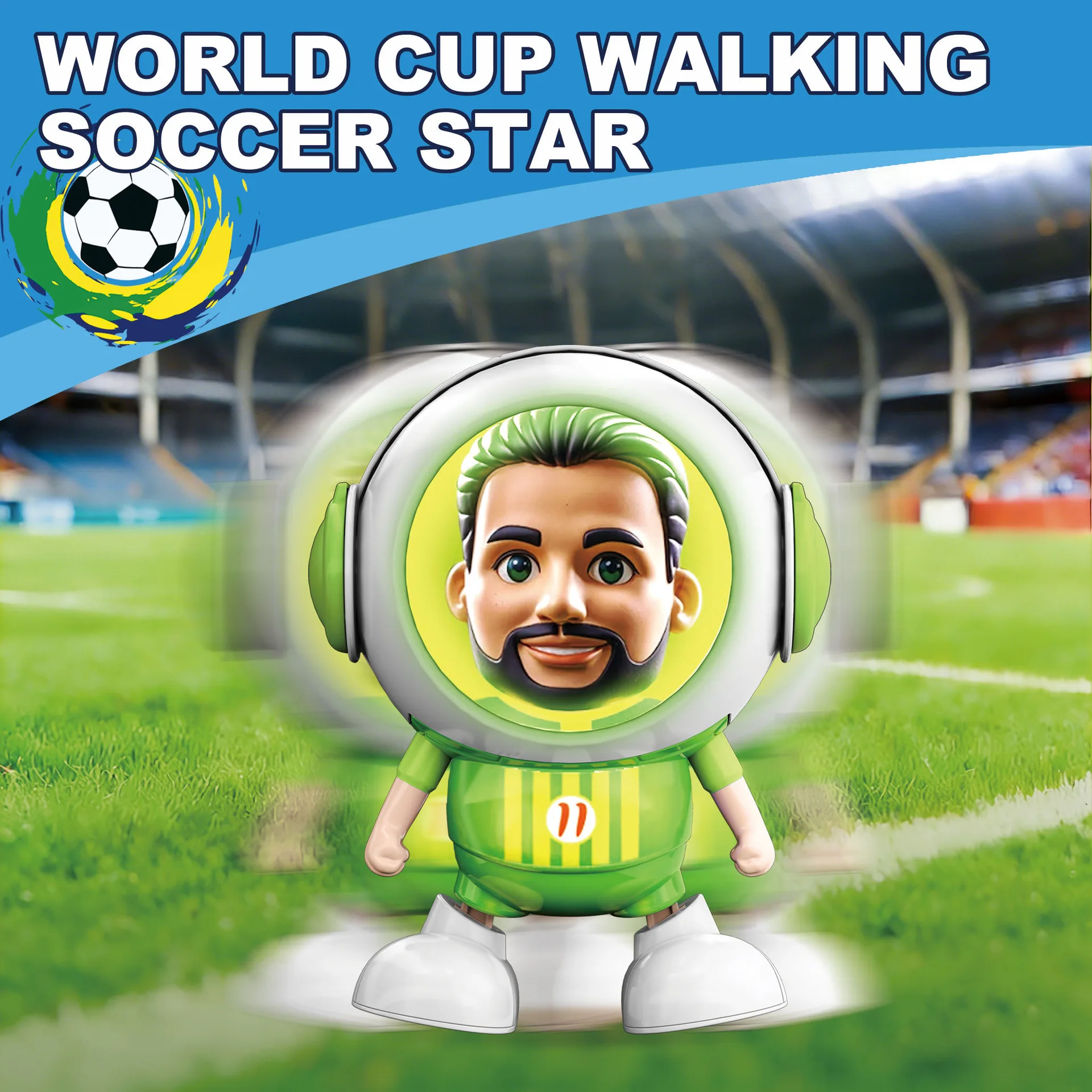 Football star electric dancing doll sound and light music dancing rocking robot electric toy
Football star electric dancing doll sound and light music dancing rocking robot electric toy