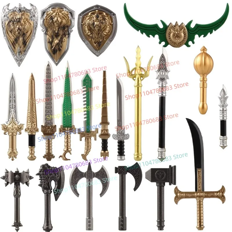 MOC Building Blocks Minifigure Medieval Assembly Weapons Shield Hammer Axe Tide Play Collection Toys Holiday Gifts
MOC Building Blocks Minifigure Medieval Assembly Weapons Shield Hammer Axe Tide Play Collection Toys Holiday Gifts