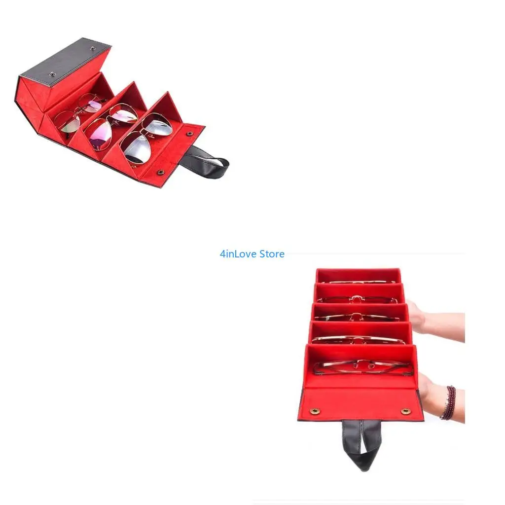 T4MD Portable Sunglass Display Case Foldable PU Eyeglass with 5Slots for Travel Jewelry Storage Eyeglass
T4MD Portable Sunglass Display Case Foldable PU Eyeglass with 5Slots for Travel Jewelry Storage Eyeglass