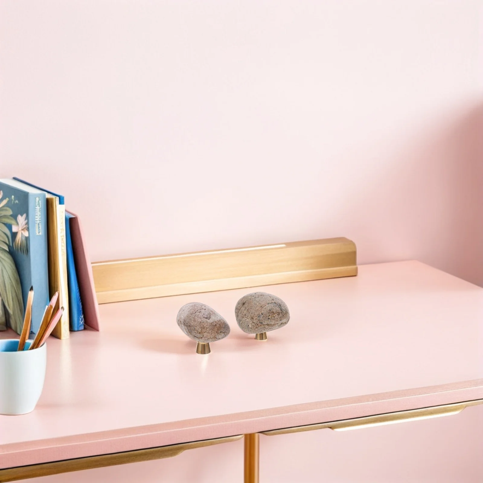 2Pcs Decorative Rock Cabinet Pulls Natural Stone Knobs Brass Base Single Hole Drawer Handles Vintage Dresser Wardrobe
2Pcs Decorative Rock Cabinet Pulls Natural Stone Knobs Brass Base Single Hole Drawer Handles Vintage Dresser Wardrobe