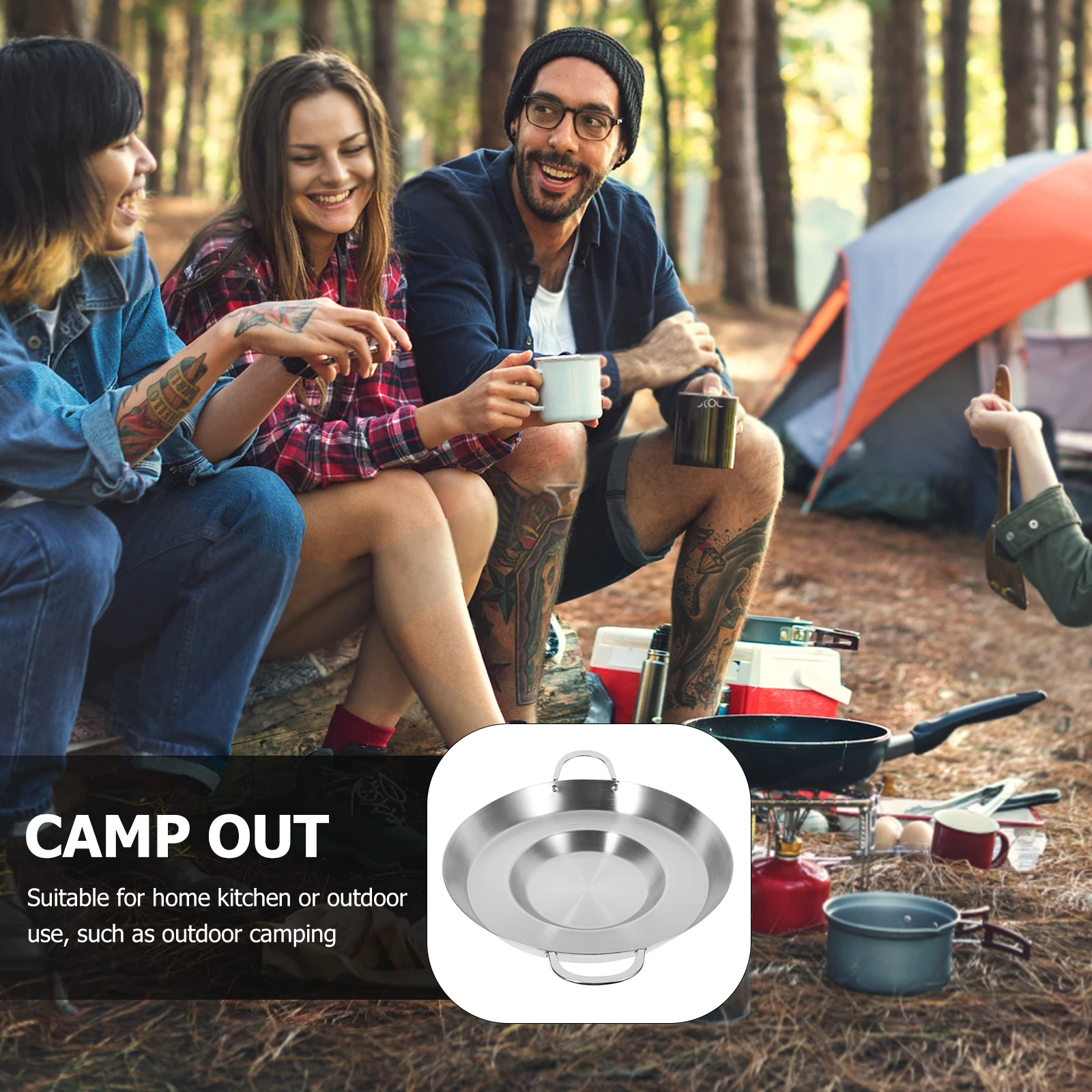 Stainless Steel Frying Pan Non Stick Induction Griddle Wok Skillet Flat Pot Deep Fryers Cookware Outdoor Camping Hiking BBQ
Stainless Steel Frying Pan Non Stick Induction Griddle Wok Skillet Flat Pot Deep Fryers Cookware Outdoor Camping Hiking BBQ