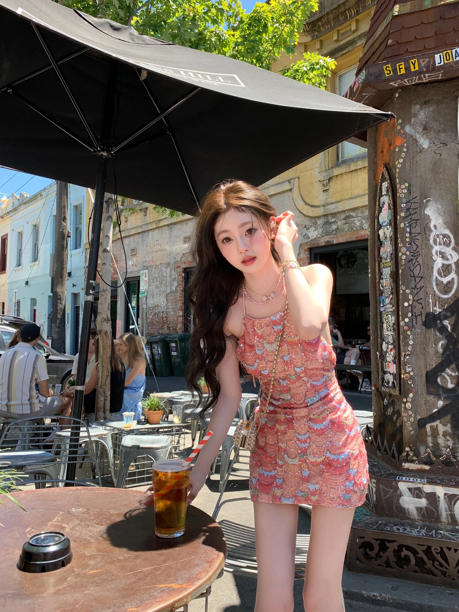 Shiny Sequin Mermaid Backless Halter Dress Women's Spring New Style Soft Polyester Fabric Breathable Summer High Waist A-Line...
Shiny Sequin Mermaid Backless Halter Dress Women's Spring New Style Soft Polyester Fabric Breathable Summer High Waist A-Line...