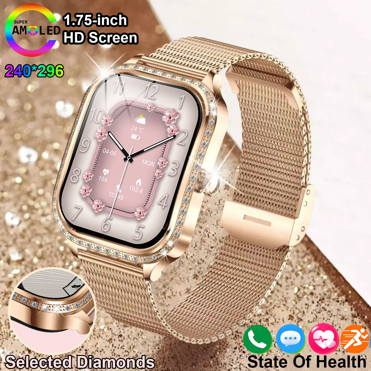 Смарт-часы для женщин 2026: изогнутый экран высокого разрешения, мониторинг здоровья, голосовой помощник, Bluetooth-звонки, спортивные функции
Смарт-часы для женщин 2026: изогнутый экран высокого разрешения, мониторинг здоровья, голосовой помощник, Bluetooth-звонки, спортивные функции