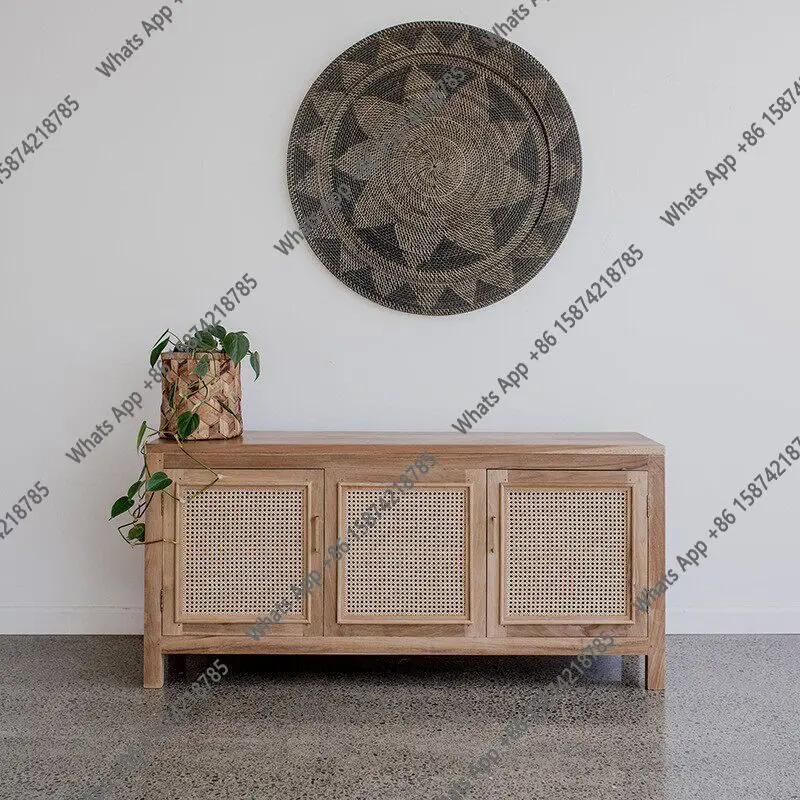 Japanese-style log solid wood dining side cabinet Nordic rattan mesh woven entrance cabinet Storage rustic homestay TV cabinet
Japanese-style log solid wood dining side cabinet Nordic rattan mesh woven entrance cabinet Storage rustic homestay TV cabinet