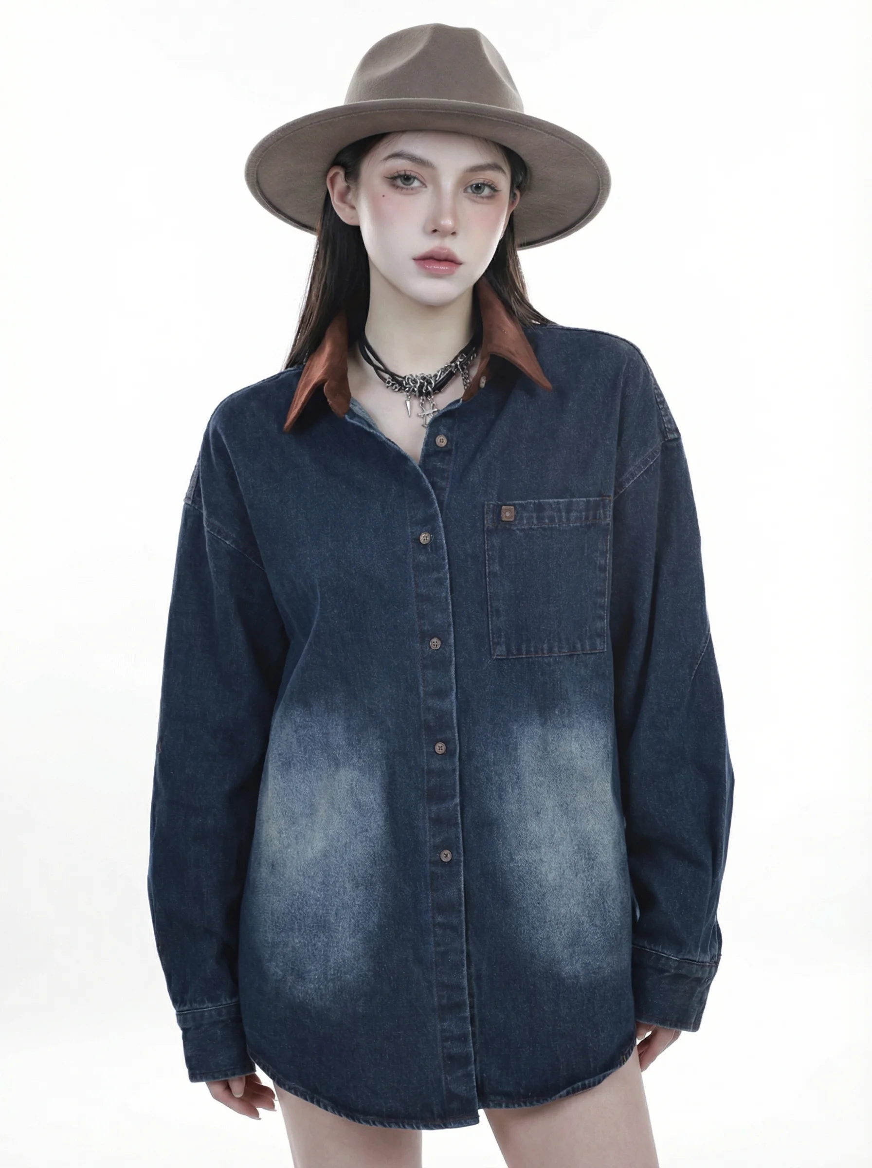 BW Lazy Style Casual Loose Original Jeans Denim Brushed Shirt Autumn Winter Skin-friendly Breathable Long Sleeve Pure Color B...
BW Lazy Style Casual Loose Original Jeans Denim Brushed Shirt Autumn Winter Skin-friendly Breathable Long Sleeve Pure Color B...