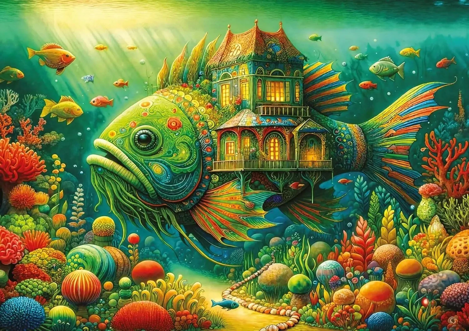jigsaw puzzle 1000 pieces The Fish House Puzzle Home Decor for Adults Game Family Fun Puzzles Educational Toys for Kids
jigsaw puzzle 1000 pieces The Fish House Puzzle Home Decor for Adults Game Family Fun Puzzles Educational Toys for Kids