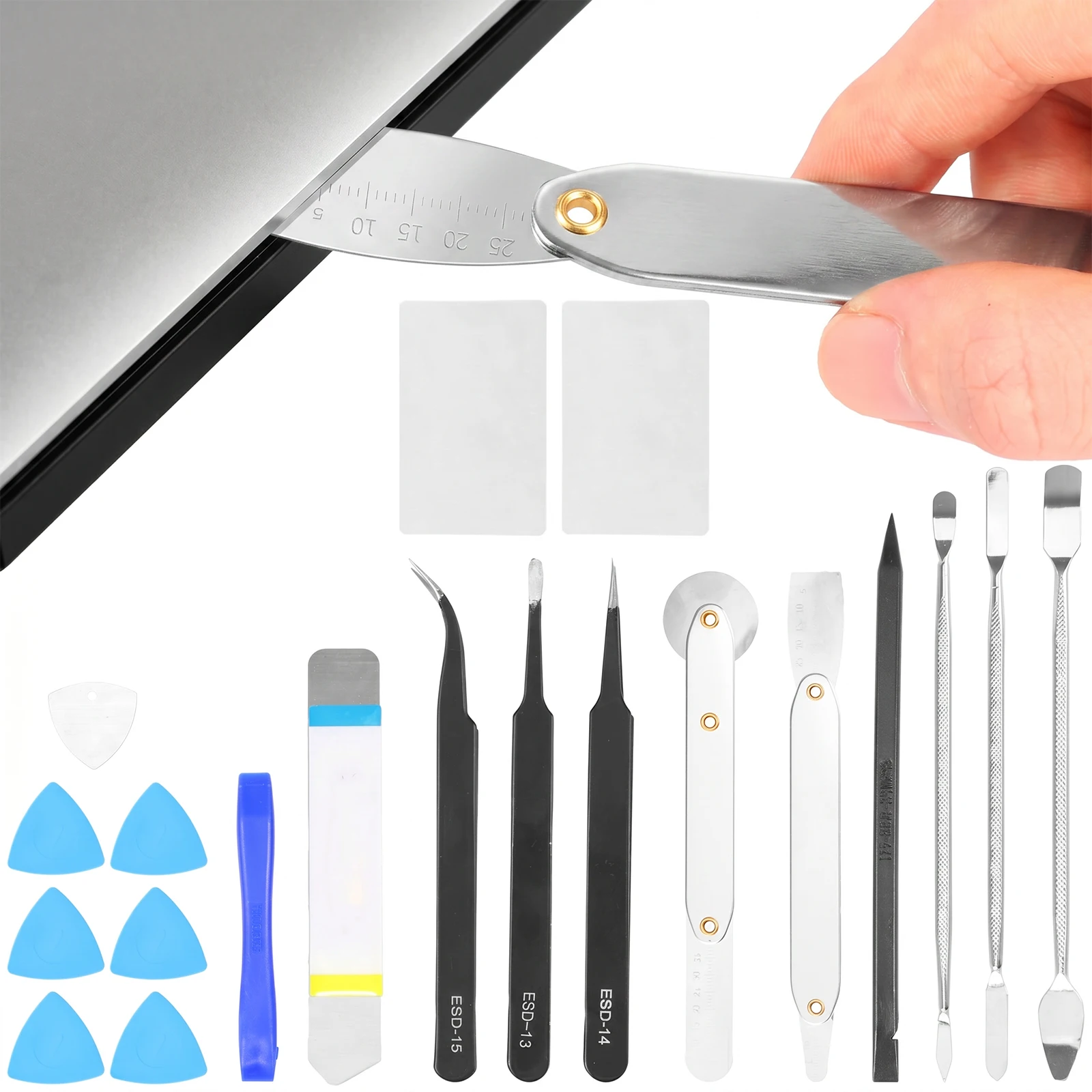 Multipurpose Spudger Pry Tool Kit for Electronics Repair High Precision Hand Pry Bar Tool with Laptop Cell Phone Tablet Computer
Multipurpose Spudger Pry Tool Kit for Electronics Repair High Precision Hand Pry Bar Tool with Laptop Cell Phone Tablet Computer