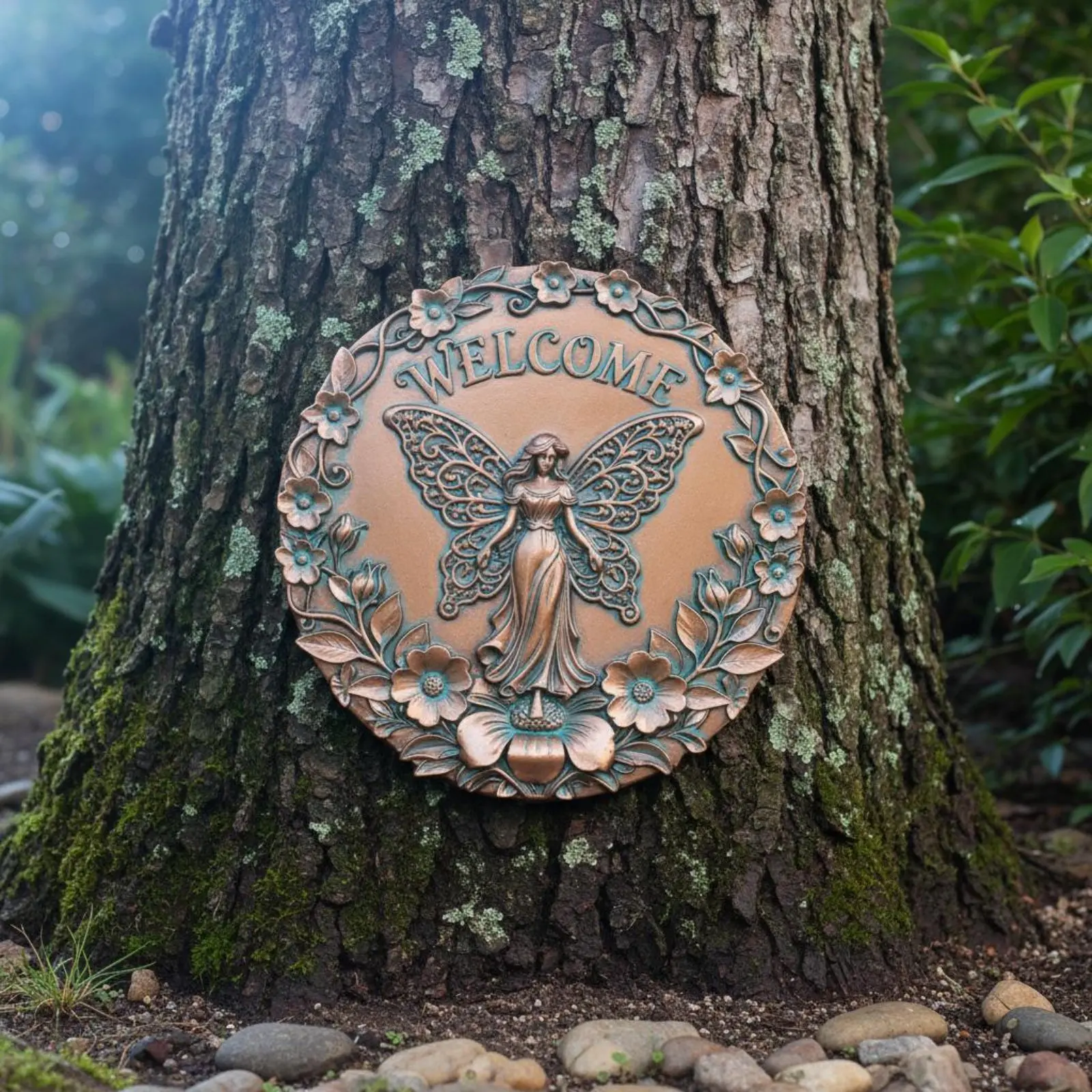 Bronze Welcome Sign Resin Material Round Tree Hanging Decor Garden Ornament for Outdoor
Bronze Welcome Sign Resin Material Round Tree Hanging Decor Garden Ornament for Outdoor