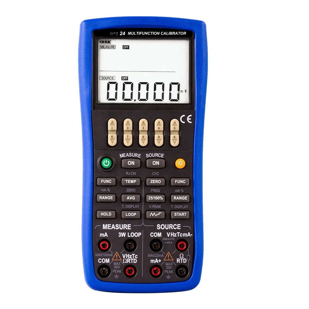 24 Multifunctional Process Calibrator RTD Source Measurement and Source Output Calibrator Temperature Monitoring Calibrator
24 Multifunctional Process Calibrator RTD Source Measurement and Source Output Calibrator Temperature Monitoring Calibrator