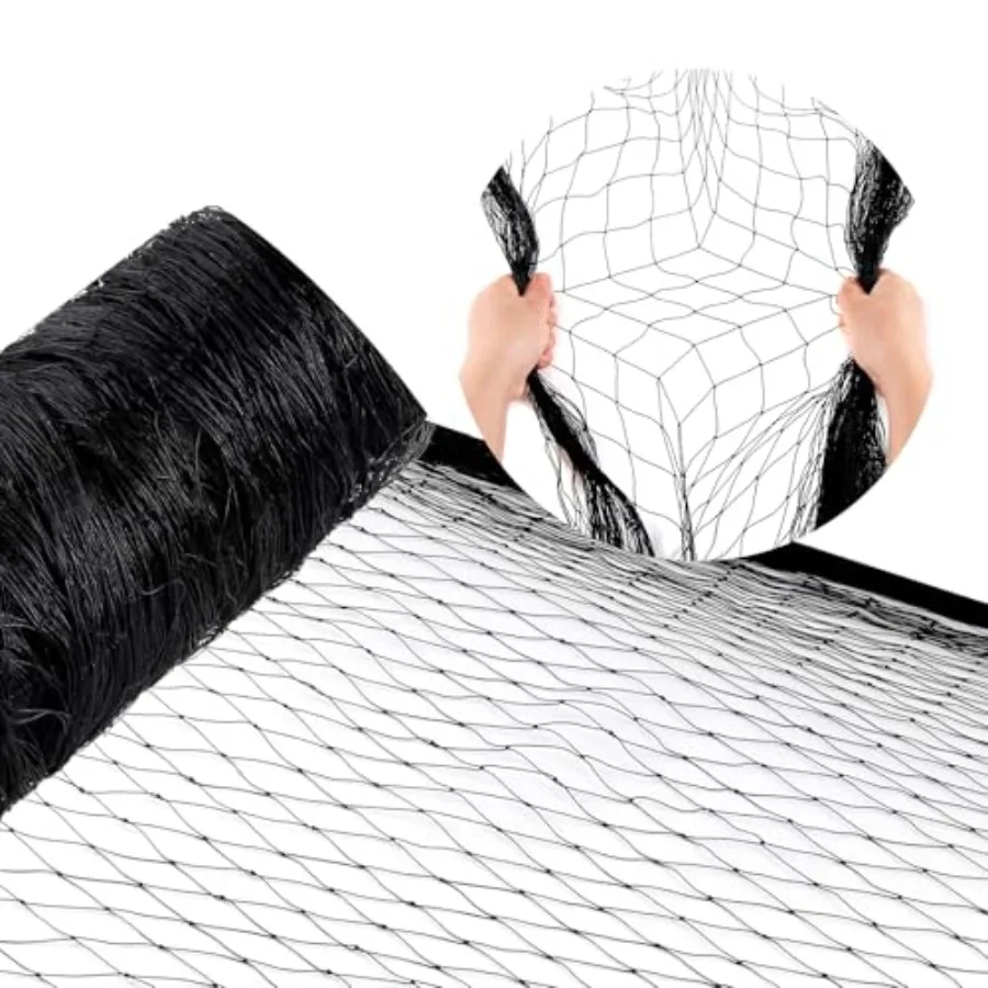 Bird Netting for Garden Protection - 50 x 50 Feet Heavy Duty Black Nylon Poultry Netting 1.6'' Mesh for Blueberry Bushes, Fruit
Bird Netting for Garden Protection - 50 x 50 Feet Heavy Duty Black Nylon Poultry Netting 1.6'' Mesh for Blueberry Bushes, Fruit