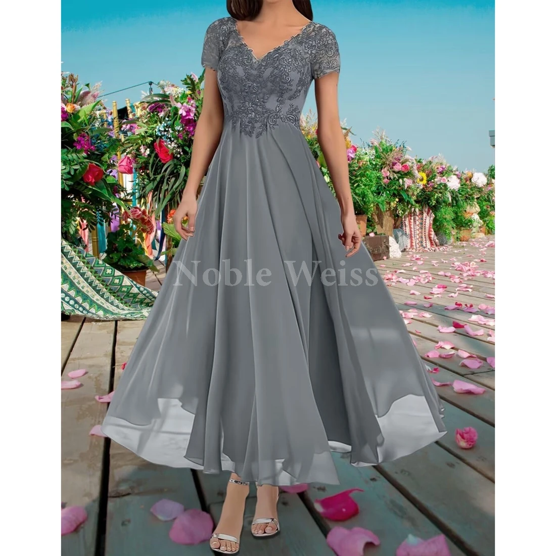 Mother of The Bride Dresses for Wedding Appliques Formal Evening Party Prom Gown Chiffon Short Sleeve A-Line Customized
Mother of The Bride Dresses for Wedding Appliques Formal Evening Party Prom Gown Chiffon Short Sleeve A-Line Customized