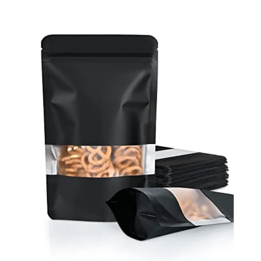 00 Pack Smell Proof Bags, Resealable Bags with Matte Window, Foil Pouch Stand Up Sealable Bags for Packaging Black, 3.5" x 5."
00 Pack Smell Proof Bags, Resealable Bags with Matte Window, Foil Pouch Stand Up Sealable Bags for Packaging Black, 3.5" x 5."