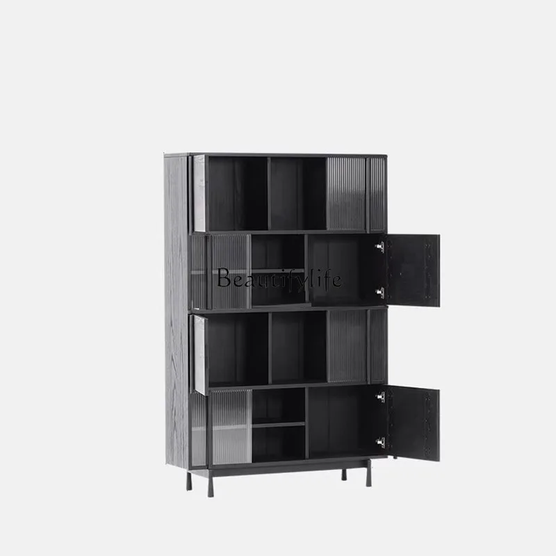 Solid wood bookcase combination storage cabinet Modern simple glass door bookcase
Solid wood bookcase combination storage cabinet Modern simple glass door bookcase